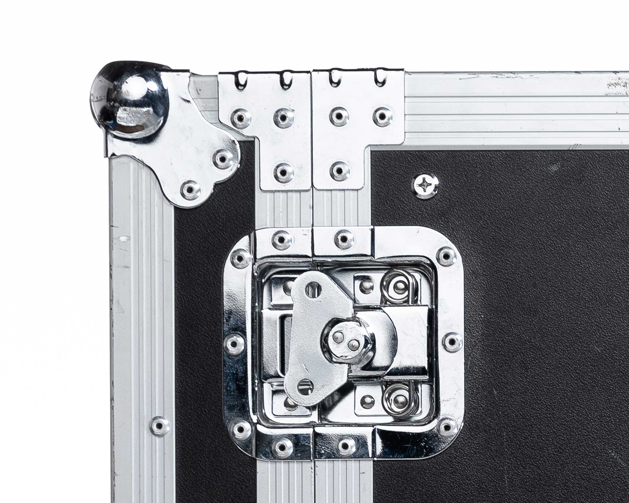 Detail eines Verschlusses des Flight Cases